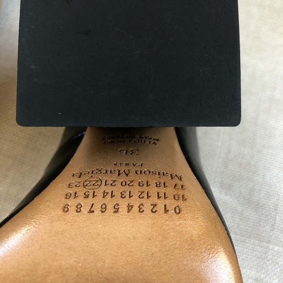 Maison Martin Margiela Heels Pumps Black Leather US 6 EU 36 - Picture 7 of 8